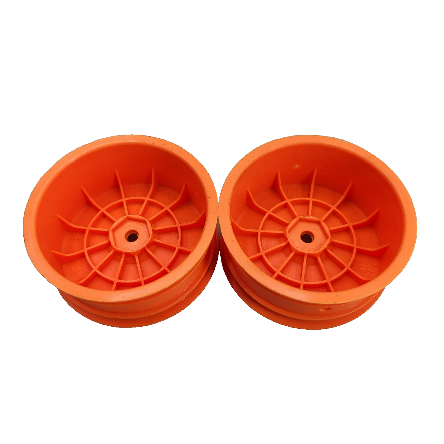 DE Racing Speedline buggy wheels 1/10 scale orange x2