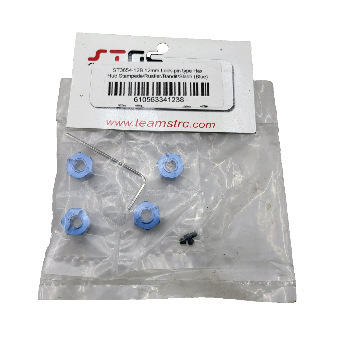 ST Racing 12MM blue aluminum lock pin style wheel hex set #ST3654-12B