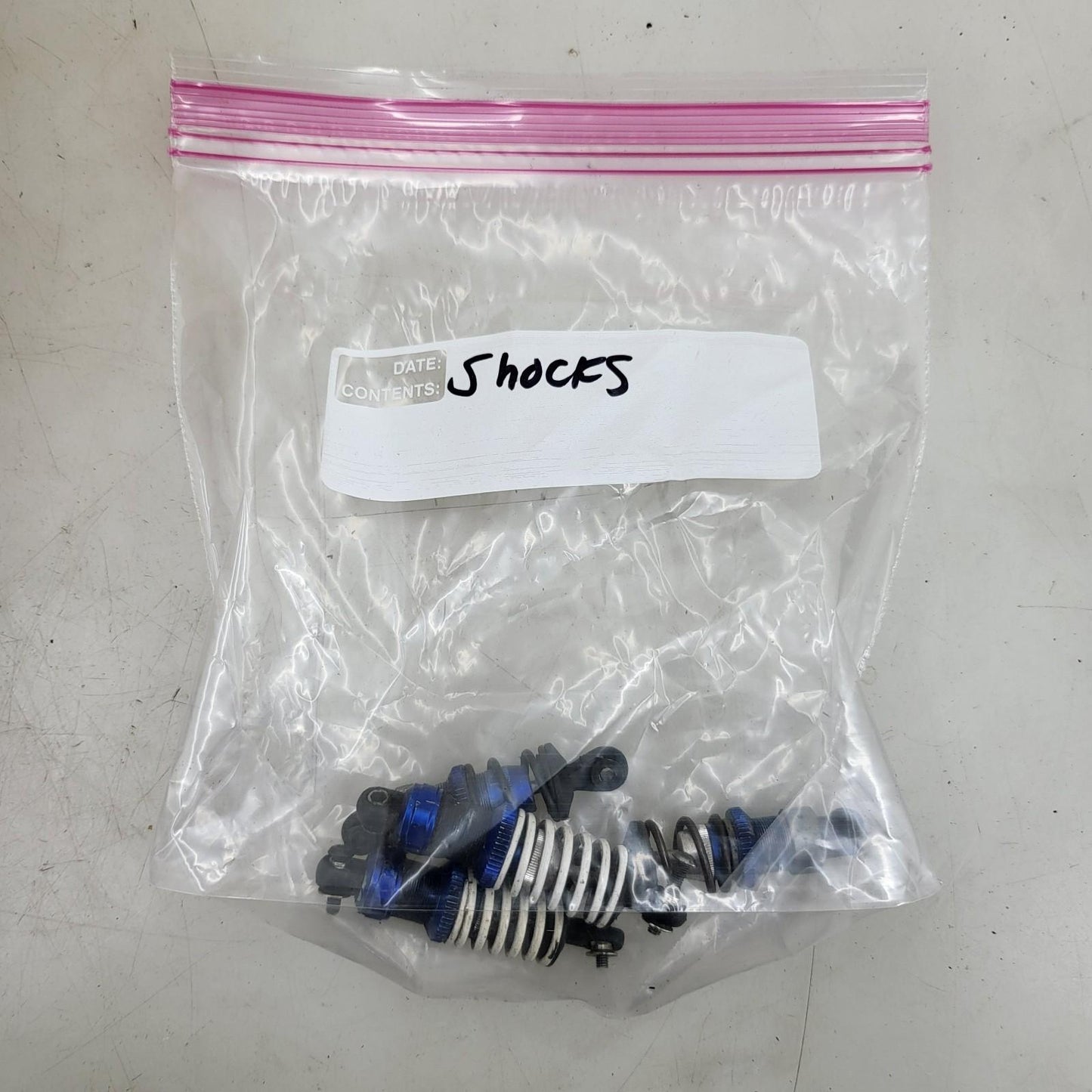 1/10th scale front and rear shocks, blue , aluminum for Kyosho FW Series? Mugen?