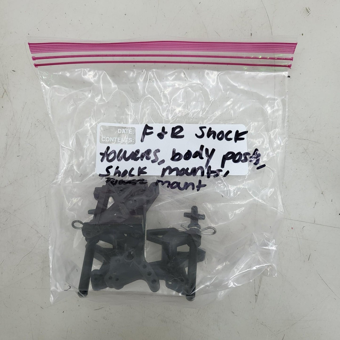 HPI racing Sprint 2 front and rear shock towers with mount and body posts