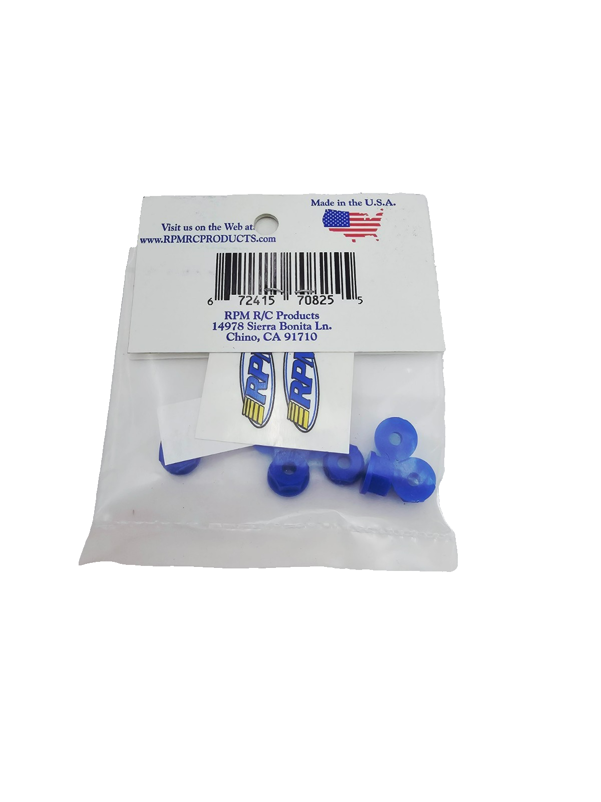 RPM Blue Nylon nuts 6-32 x8 #70825