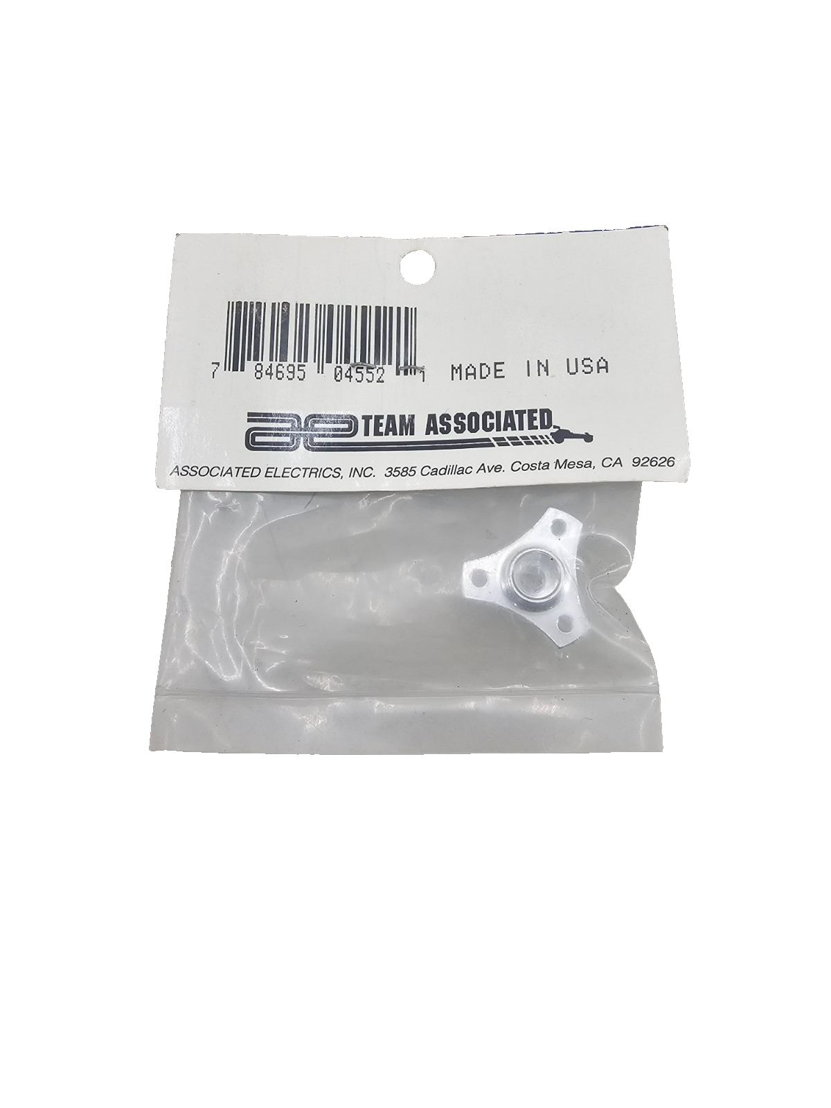 Team Associated Left wheel hub 3 bolt for 4551 axle #4552 silver