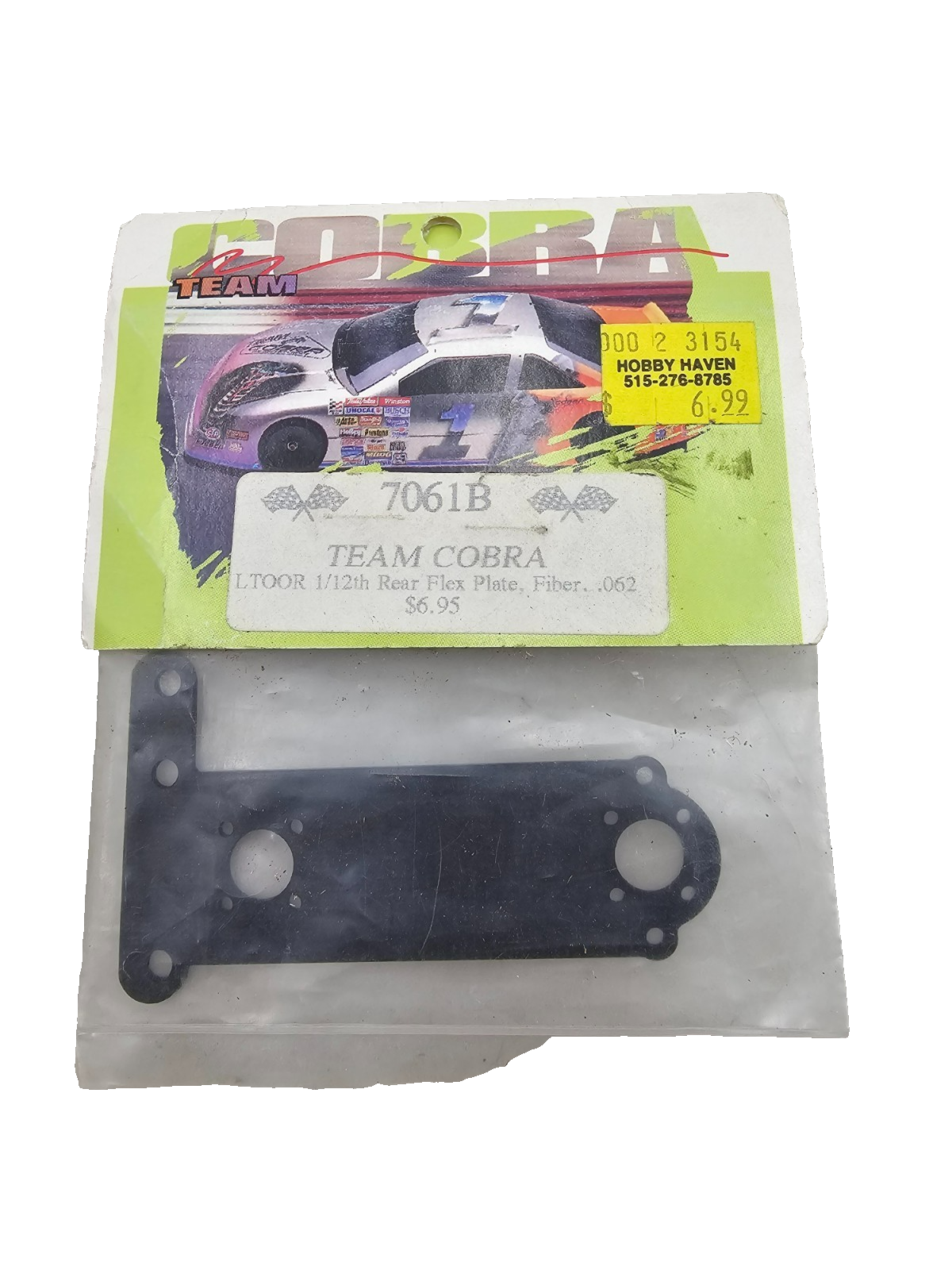 Team Cobra LTOOR 1/12 rear flex plate, t-bar, .062 #7061B