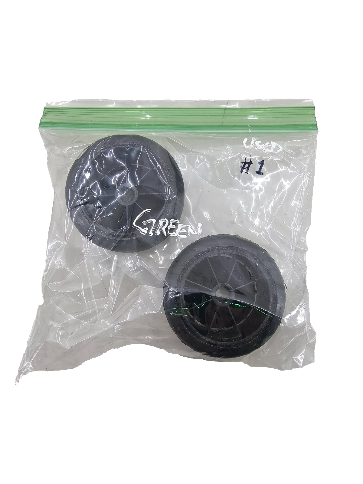 BSR (Green) Featherweight black dish wheels for 1/10 pan car