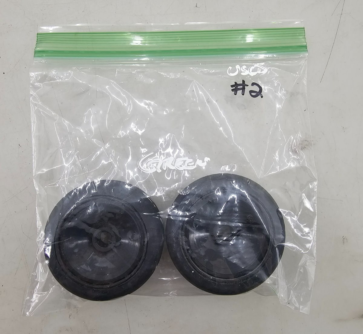 BSR (Green) Featherweight black dish wheels for 1/10 pan car