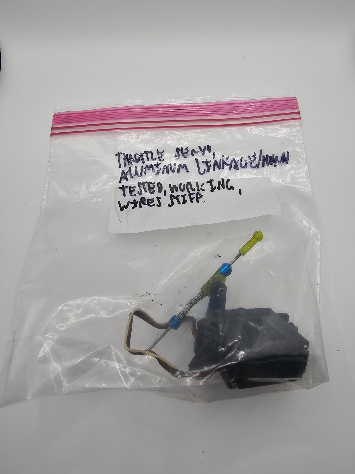 Team Associated Nitro TC3 Throttle servo S1903 W/ blue aluminum linkage, works