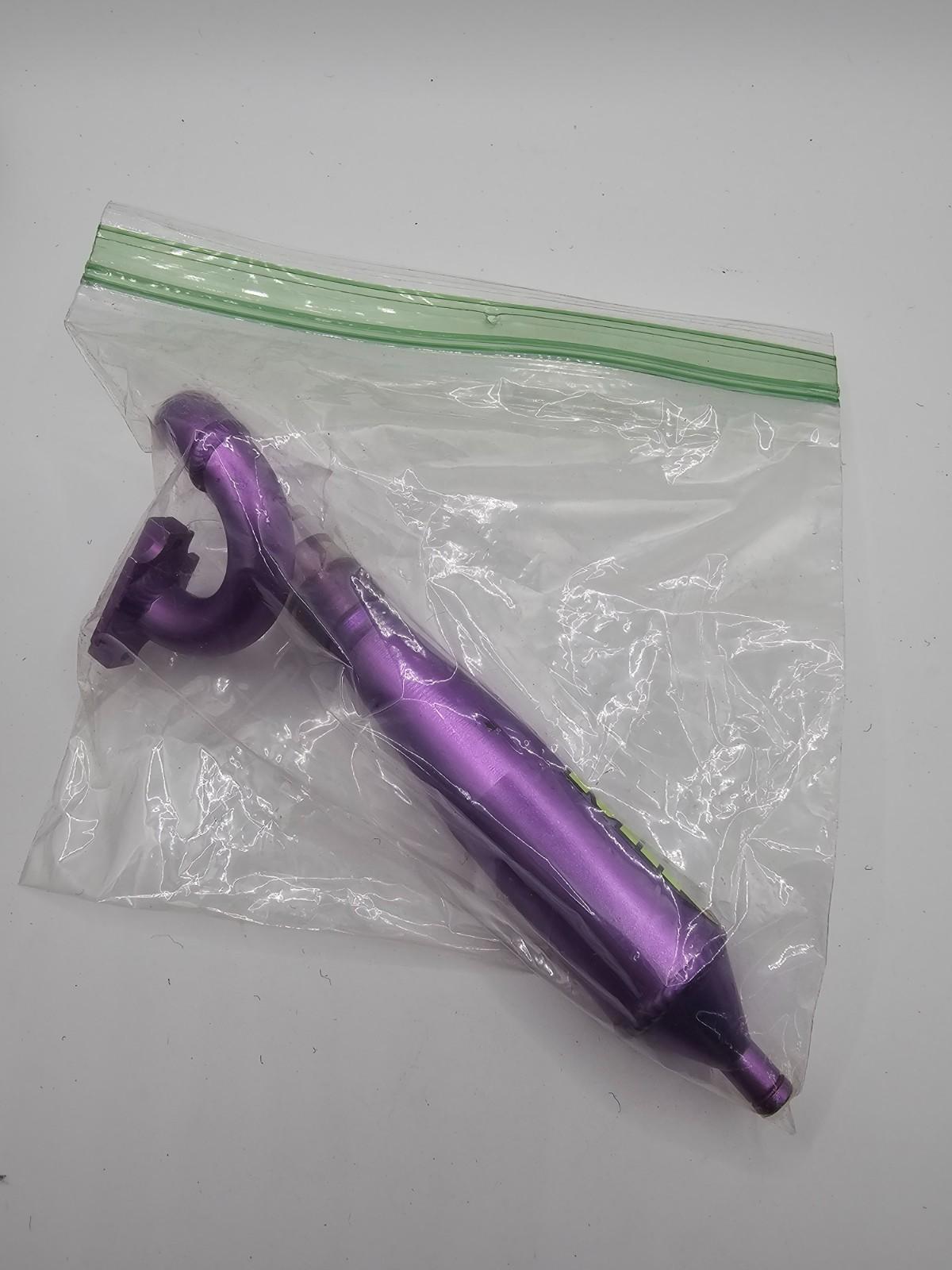 Team Associated Vintage MIP Stinger Purple exhaust w/ manifold & coupler, NICE