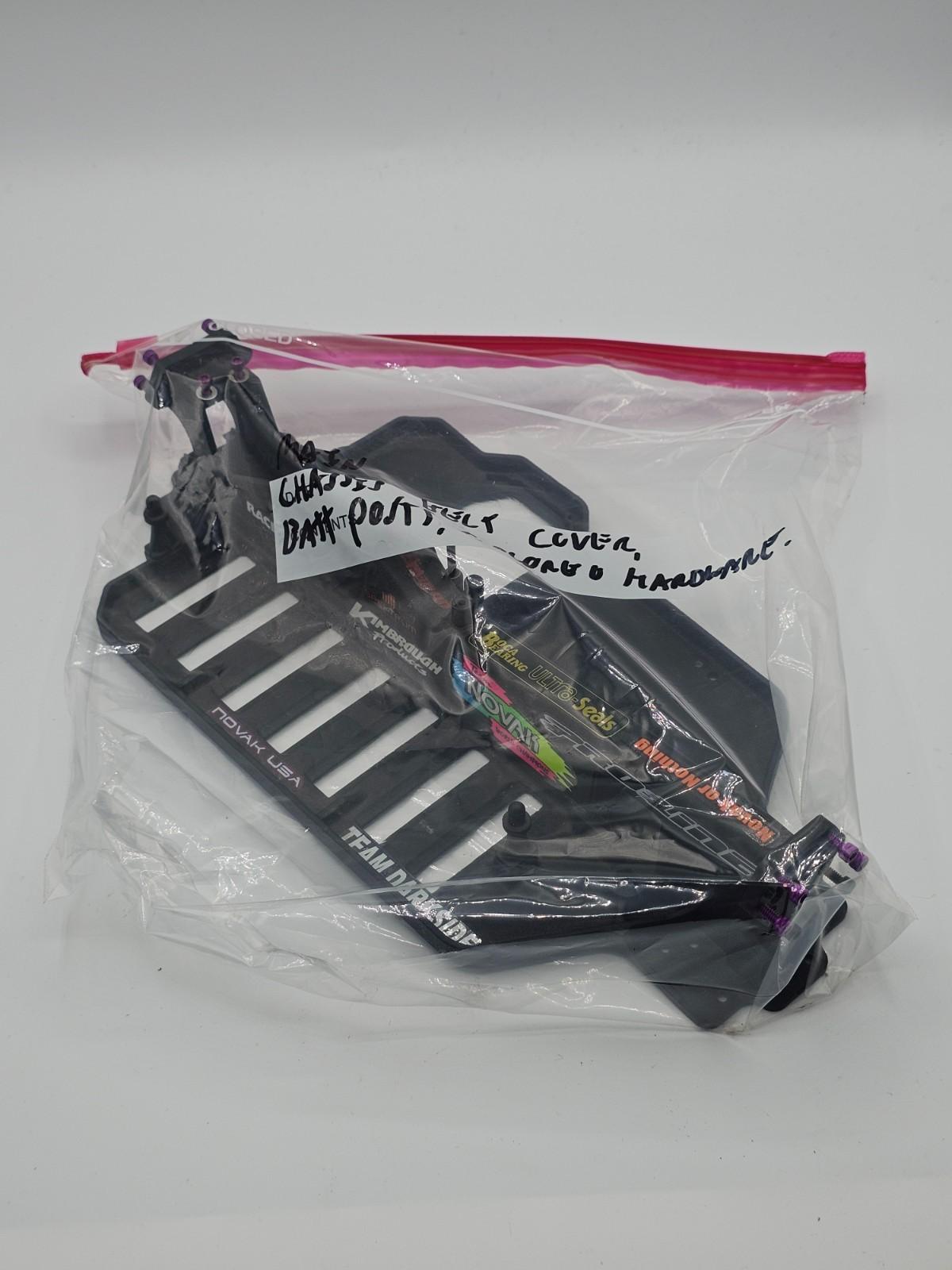 Vintage Losi XXX-S 4WD chassis with shield, steering posts #LOSA4206