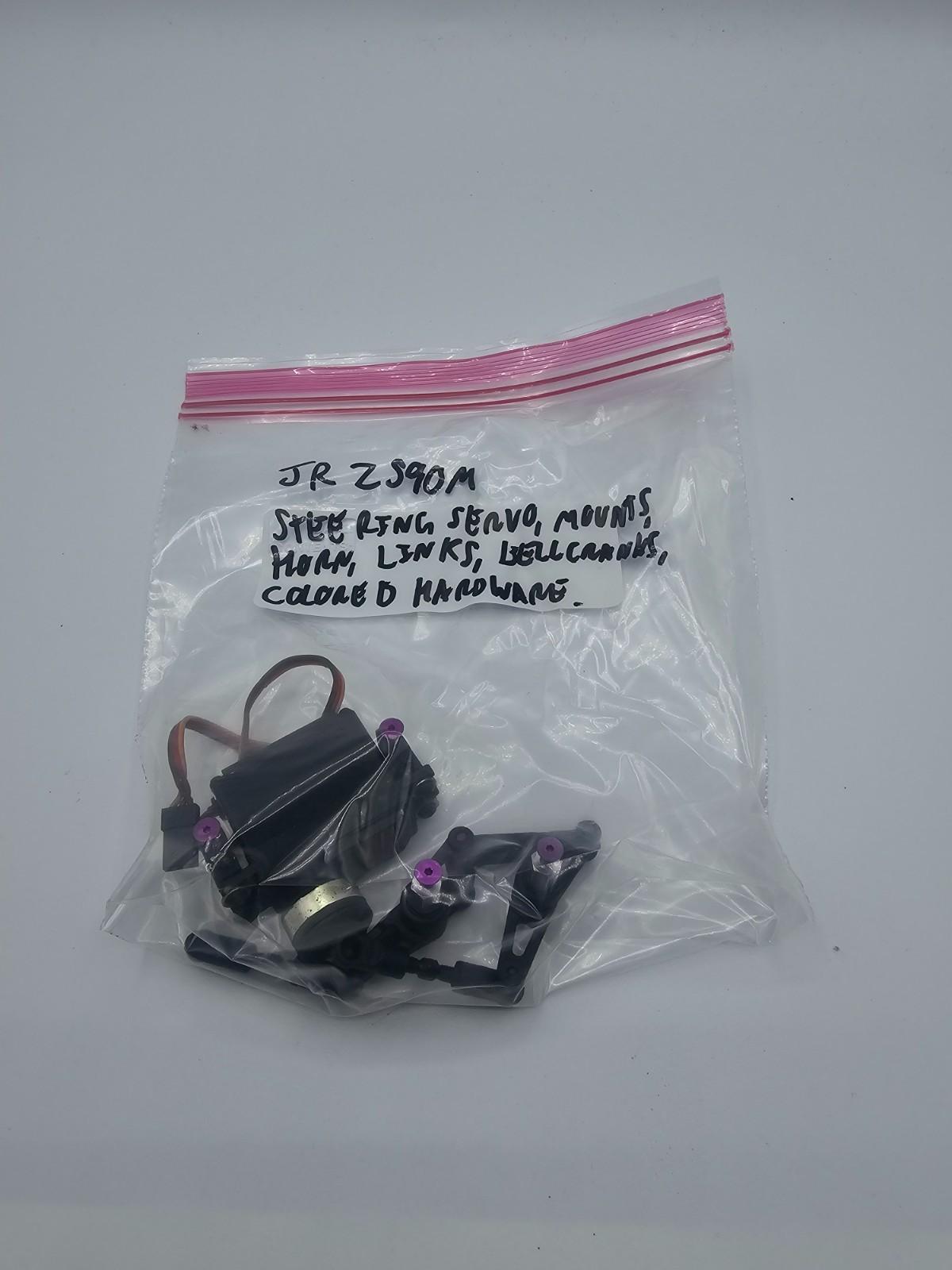 Losi XXX-S steering servo with horn, links, bellcranks and JR racing Z590M works