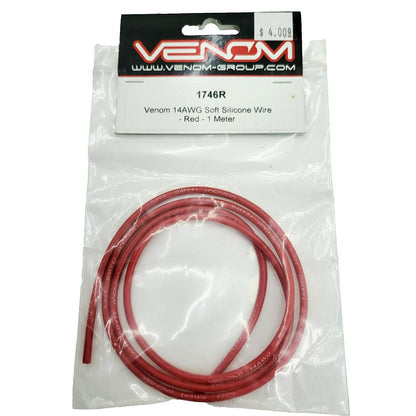 Venom 14AWG Soft silicone wire 1 meter, red #1746R