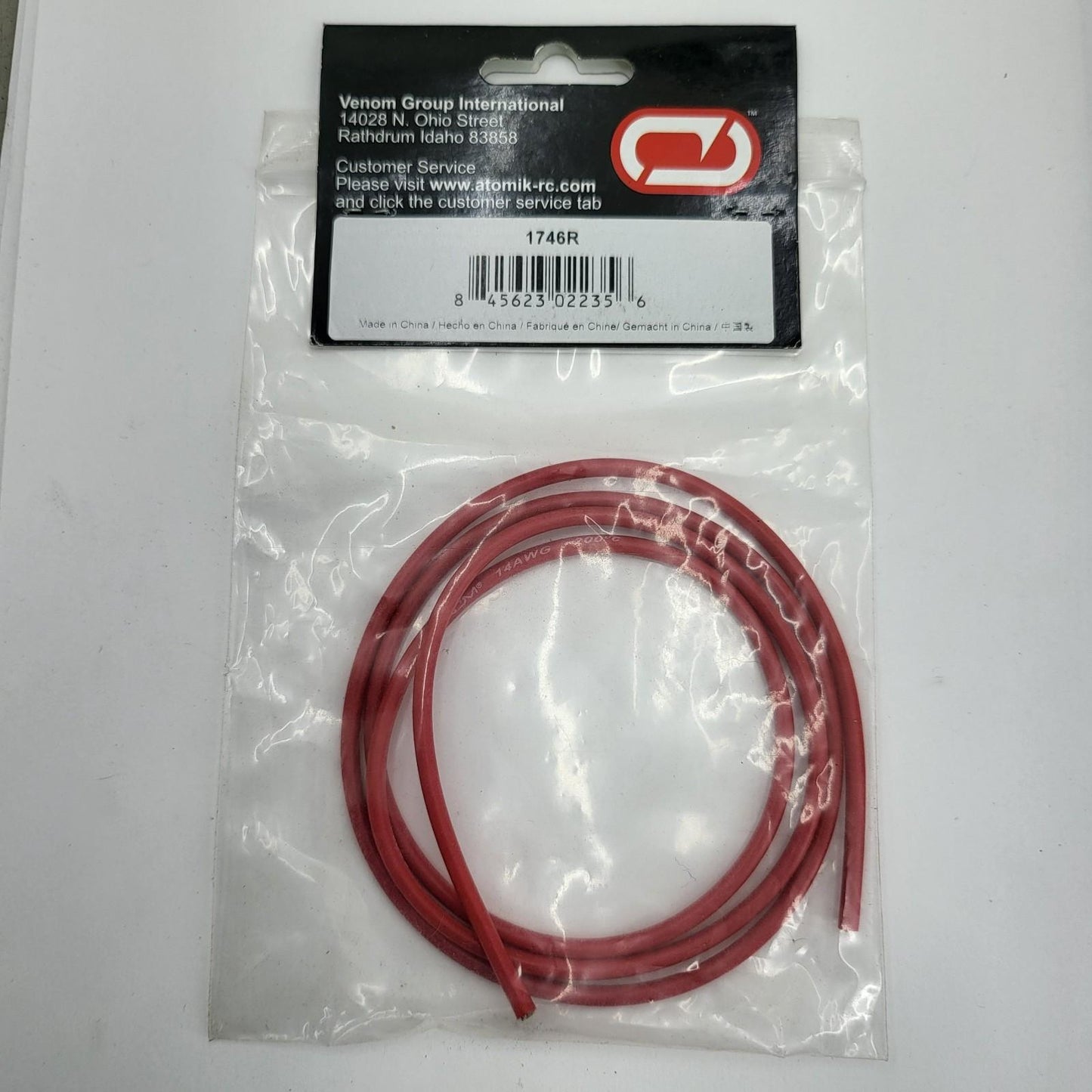 Venom 14AWG Soft silicone wire 1 meter, red #1746R