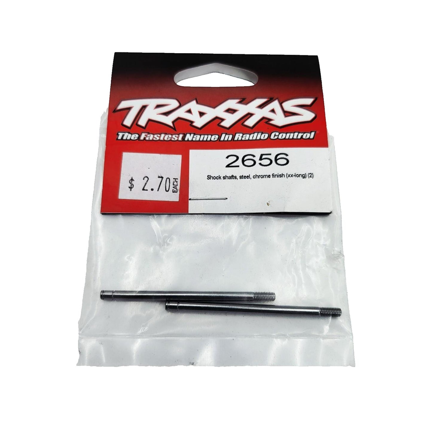 Traxxas XXL shock shafts, hard chrome #2656