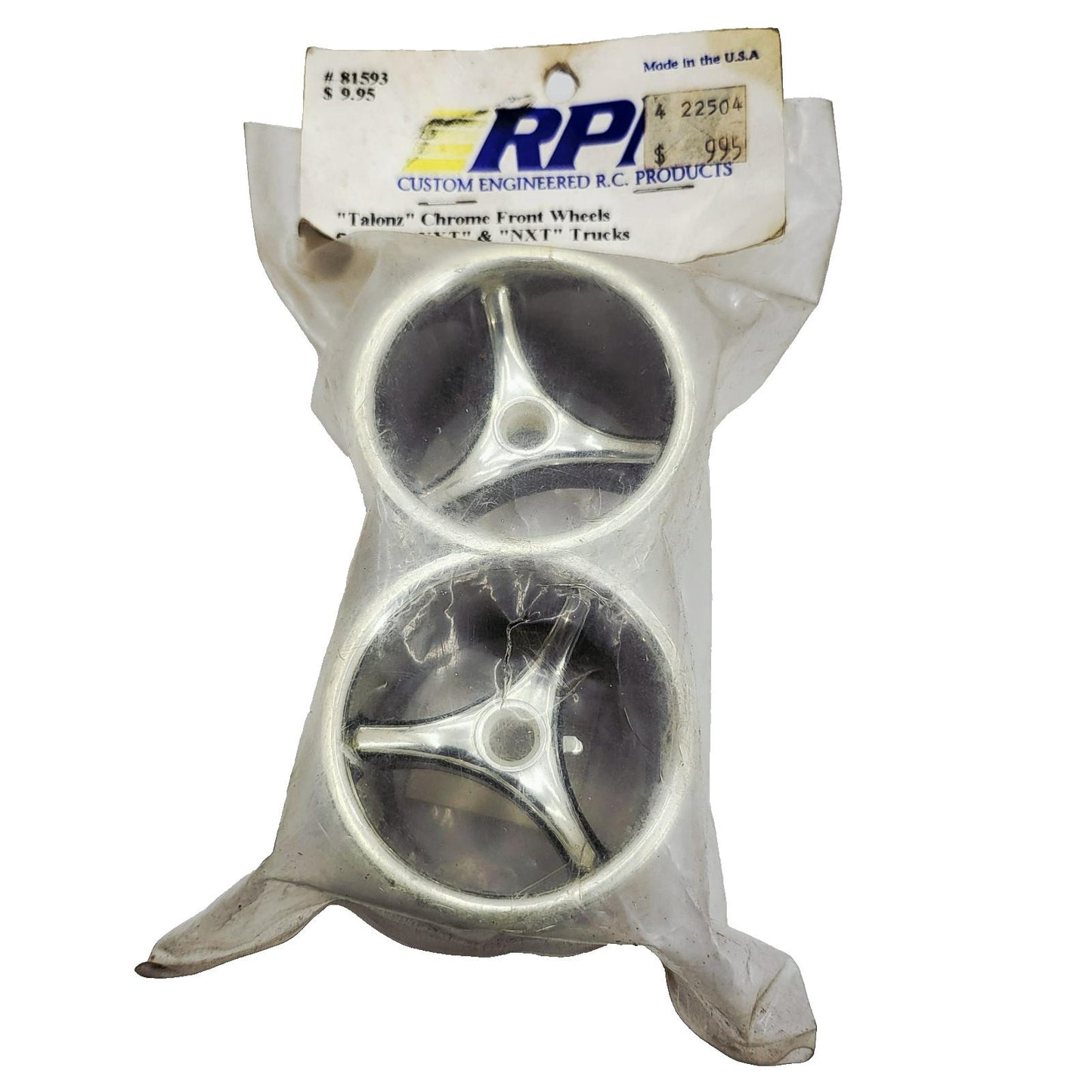 RPM Talonz 3 spoke front and rear wheels chrome for Losi #81593