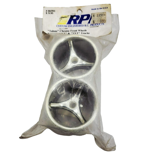 RPM Talonz 3 spoke front and rear wheels chrome for Losi #81593