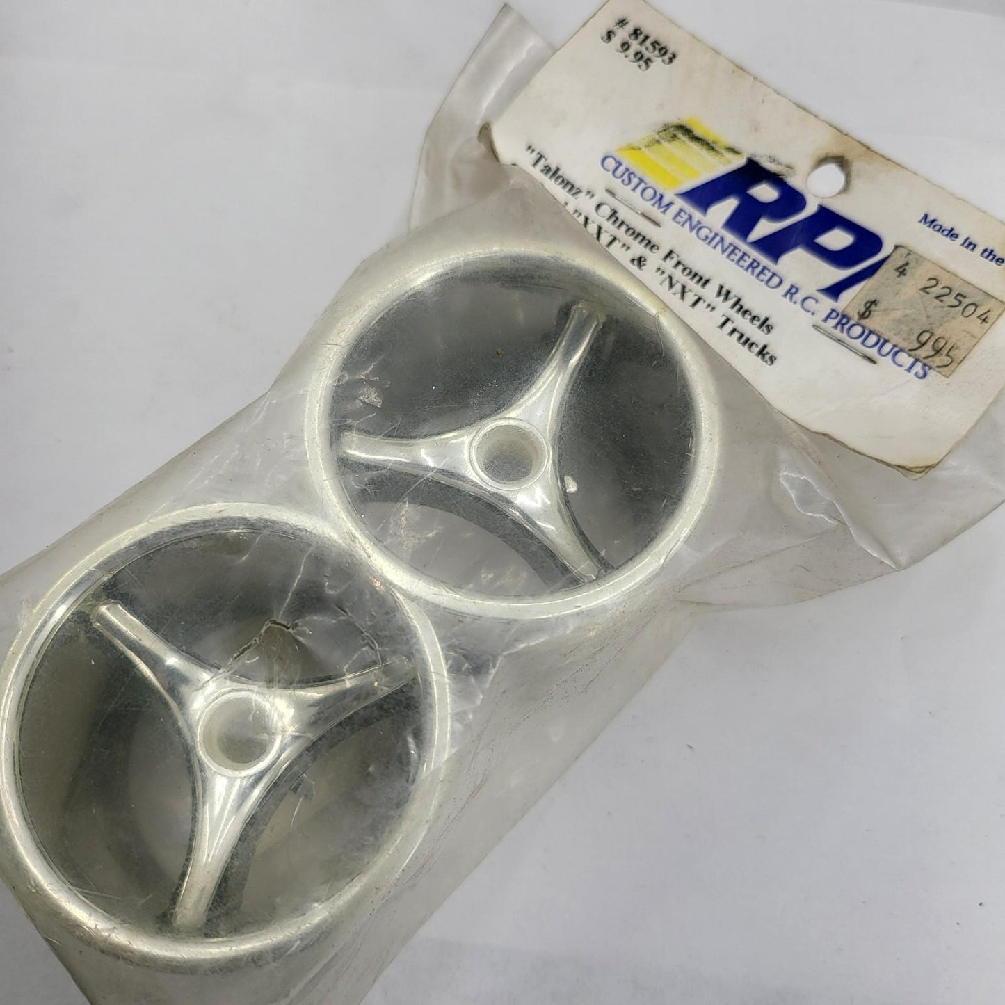 RPM Talonz 3 spoke front and rear wheels chrome for Losi #81593
