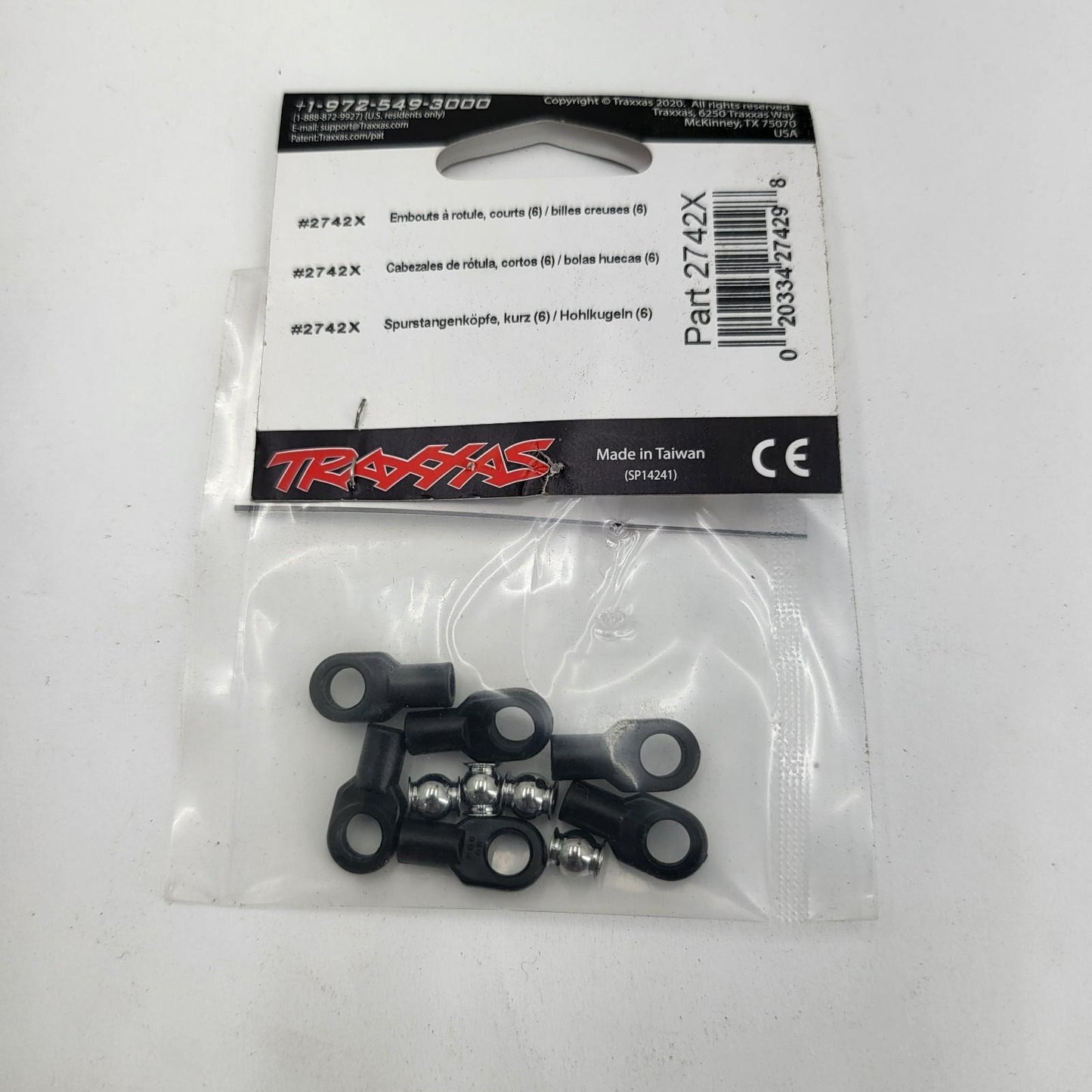 Traxxas Slash, rustler, stampede short rod ends set of 6 #2742X