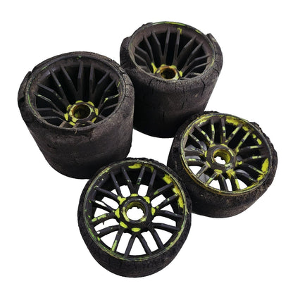 Serpent impact M2 Nitro original wheels and foam tires, staggered