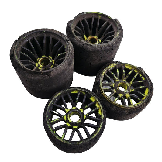 Serpent impact M2 Nitro original wheels and foam tires, staggered