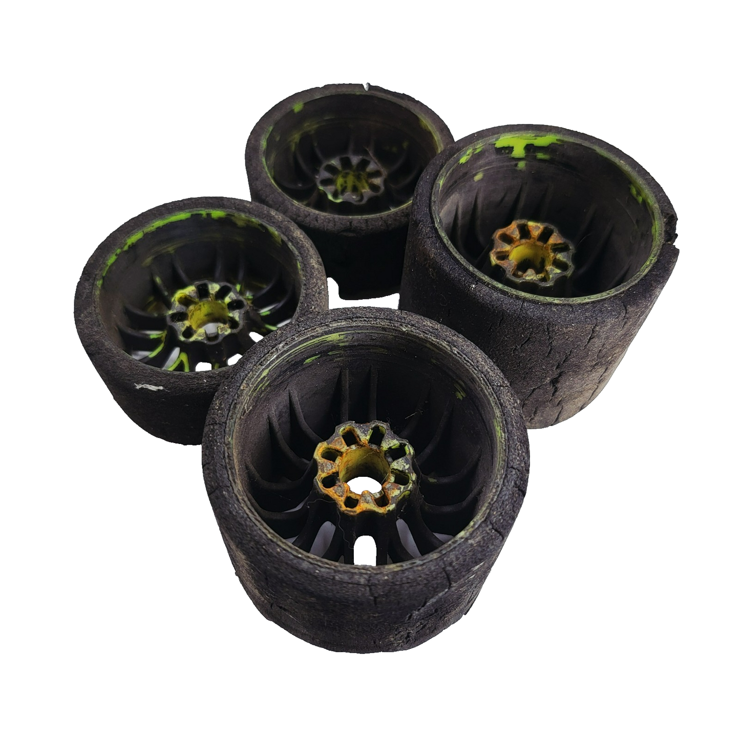 Serpent impact M2 Nitro original wheels and foam tires, staggered