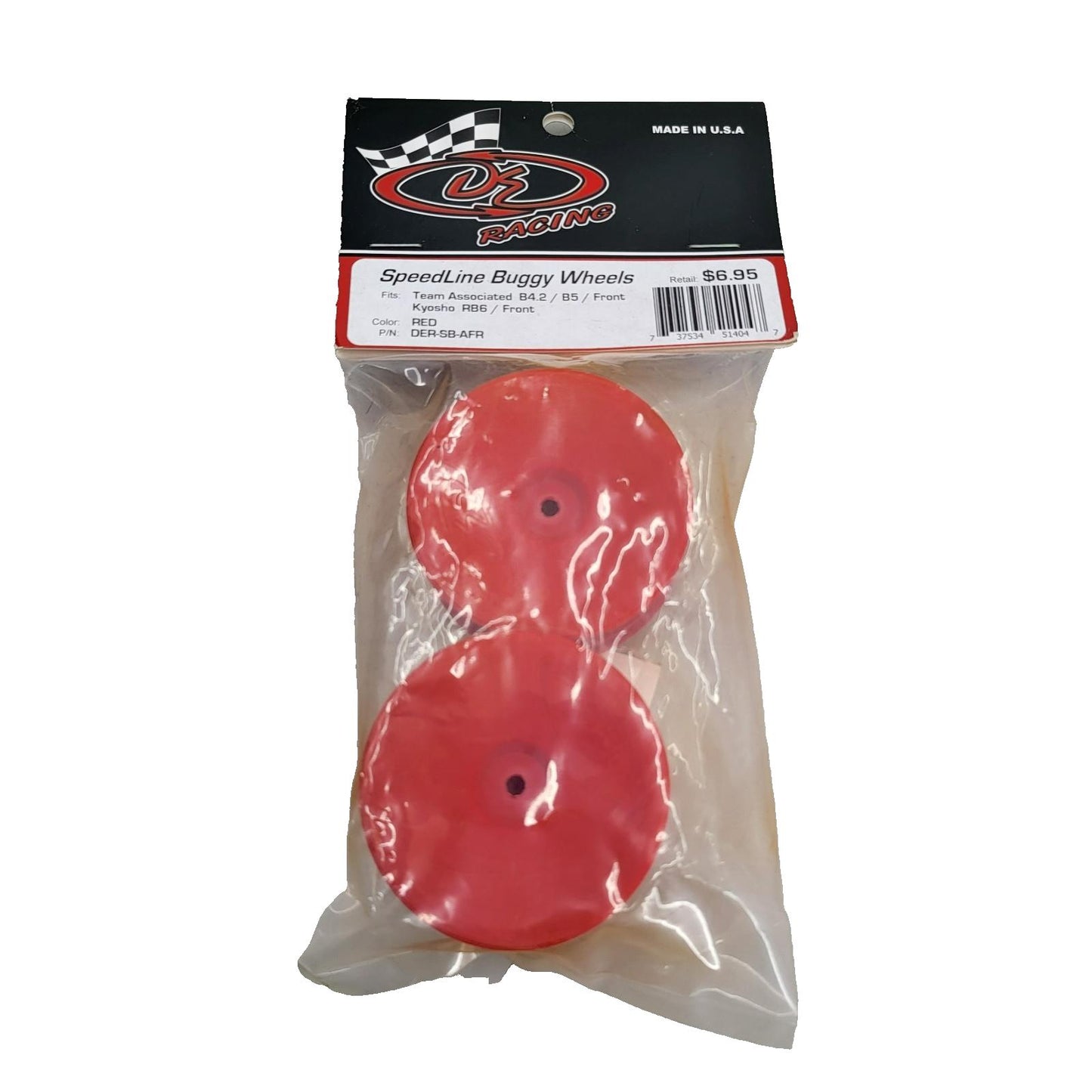 DE Racing speedline DER-SB-AFR wheels red, Kyosho front x2