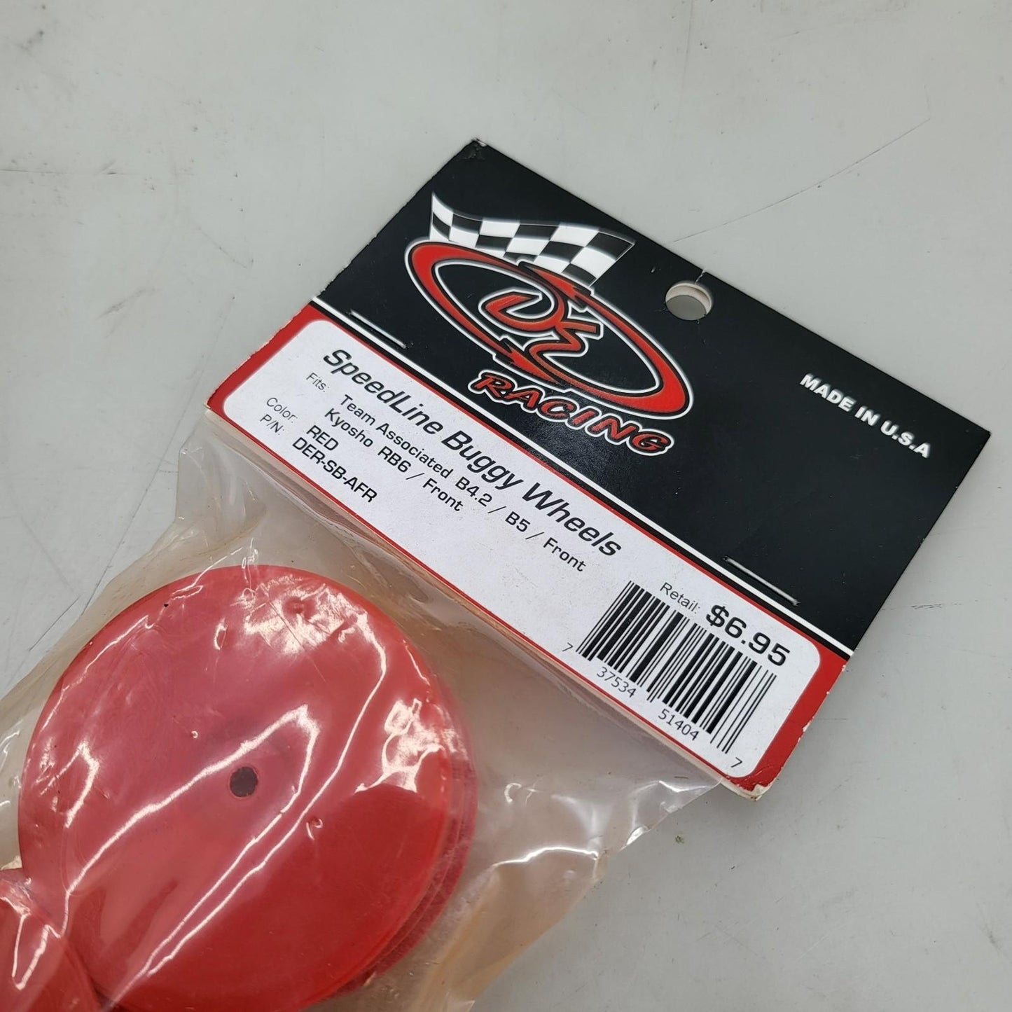 DE Racing speedline DER-SB-AFR wheels red, Kyosho front x2