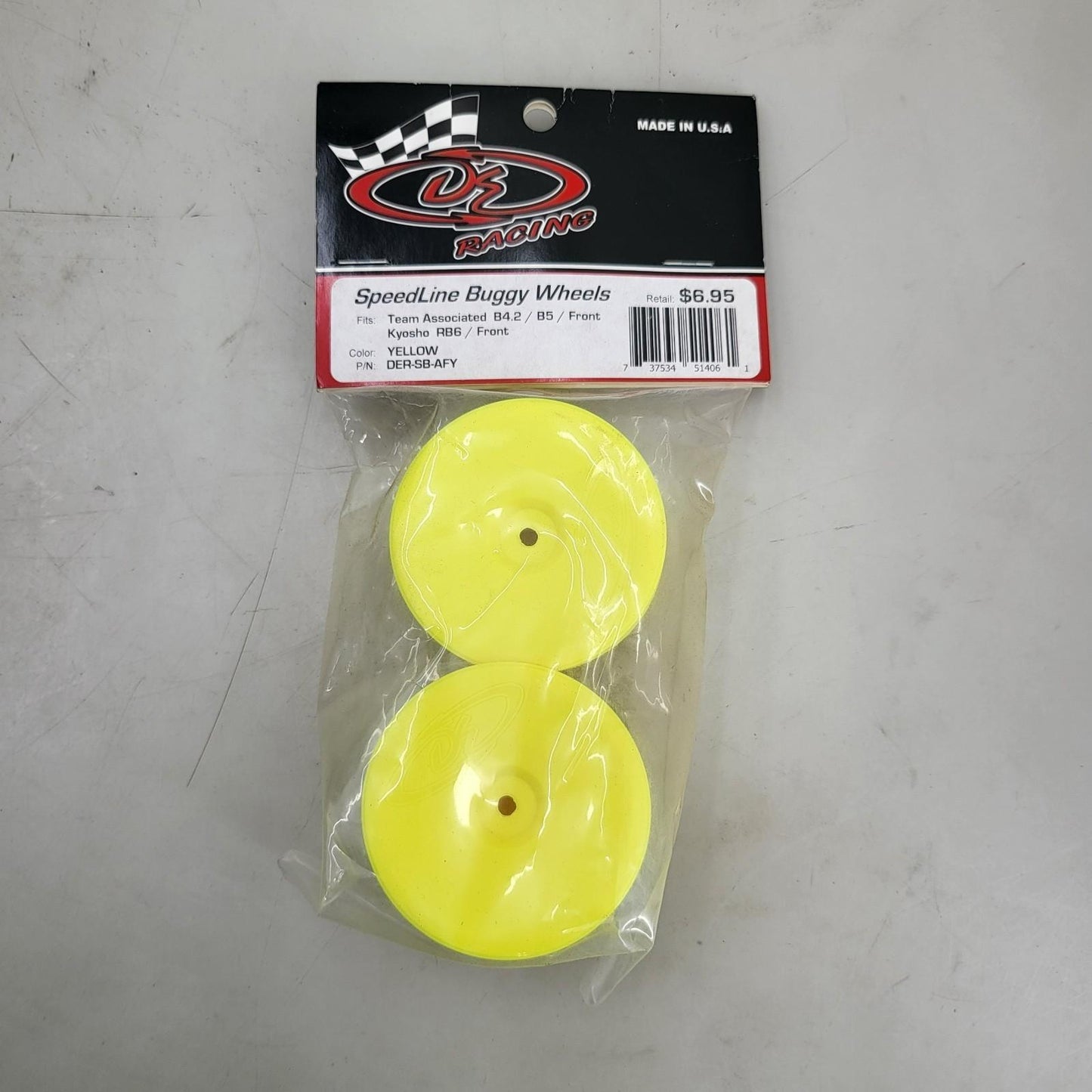 DE Racing speedline buggy wheels yellow DER-SB-AFY 1/10 Kyosho