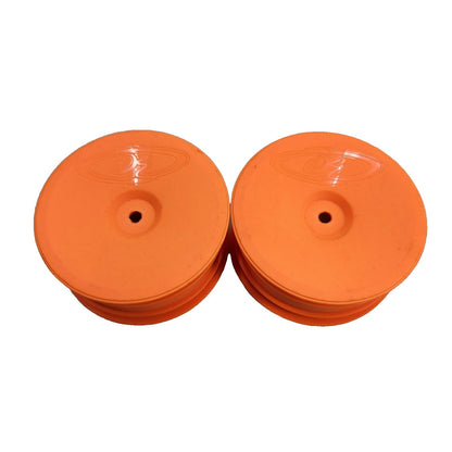 DE Racing Speedline buggy wheels 1/10 scale orange x2