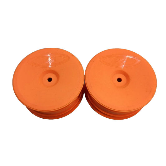 DE Racing Speedline buggy wheels 1/10 scale orange x2