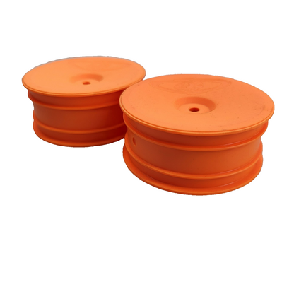 DE Racing Speedline buggy wheels 1/10 scale orange x2