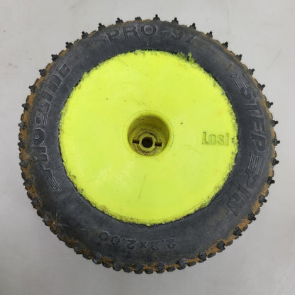 Proline step pin PRO-97 tires on Losi buggy wheels, yellow x2, 1/8th
