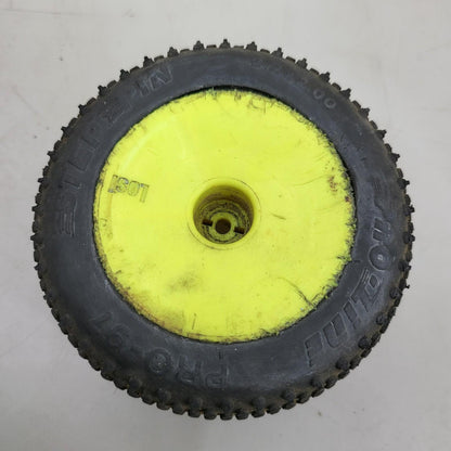 Proline step pin PRO-97 tires on Losi buggy wheels, yellow x2, 1/8th