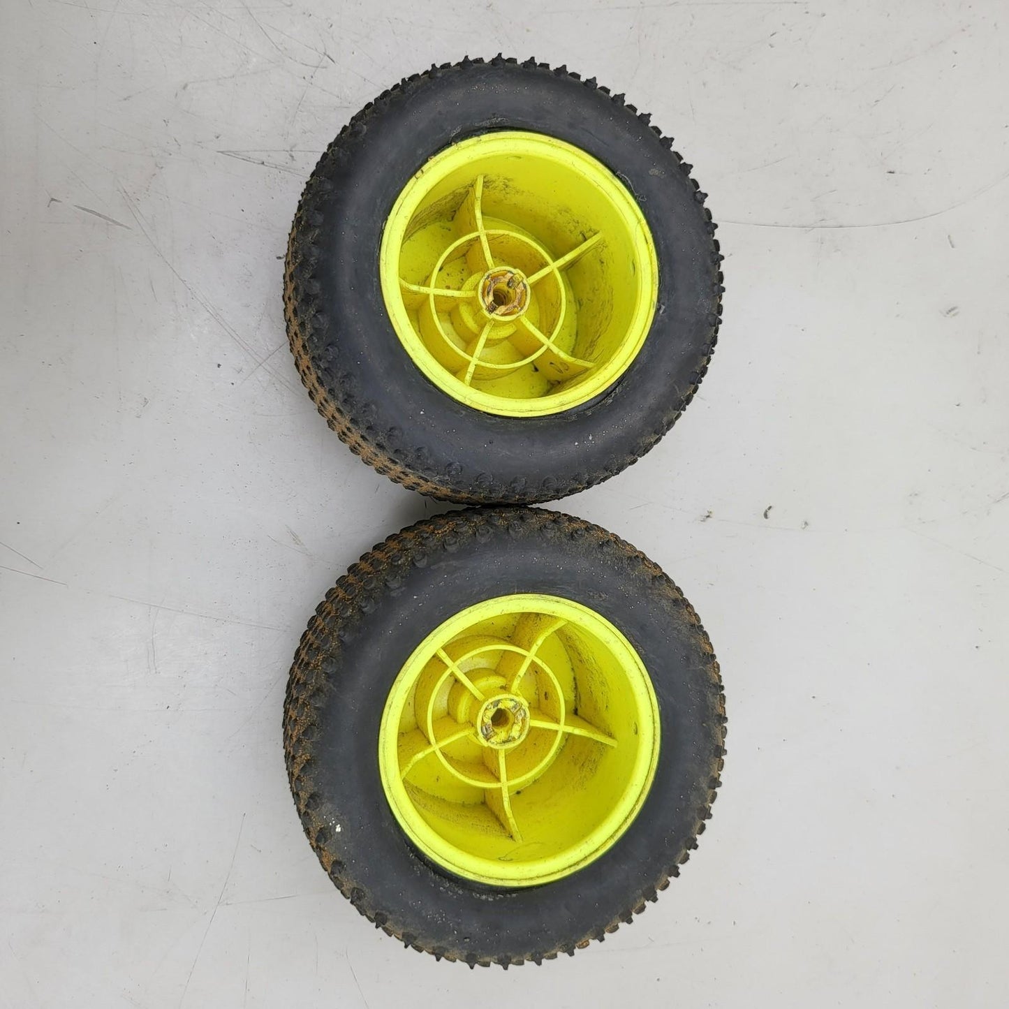 Proline step pin PRO-97 tires on Losi buggy wheels, yellow x2, 1/8th