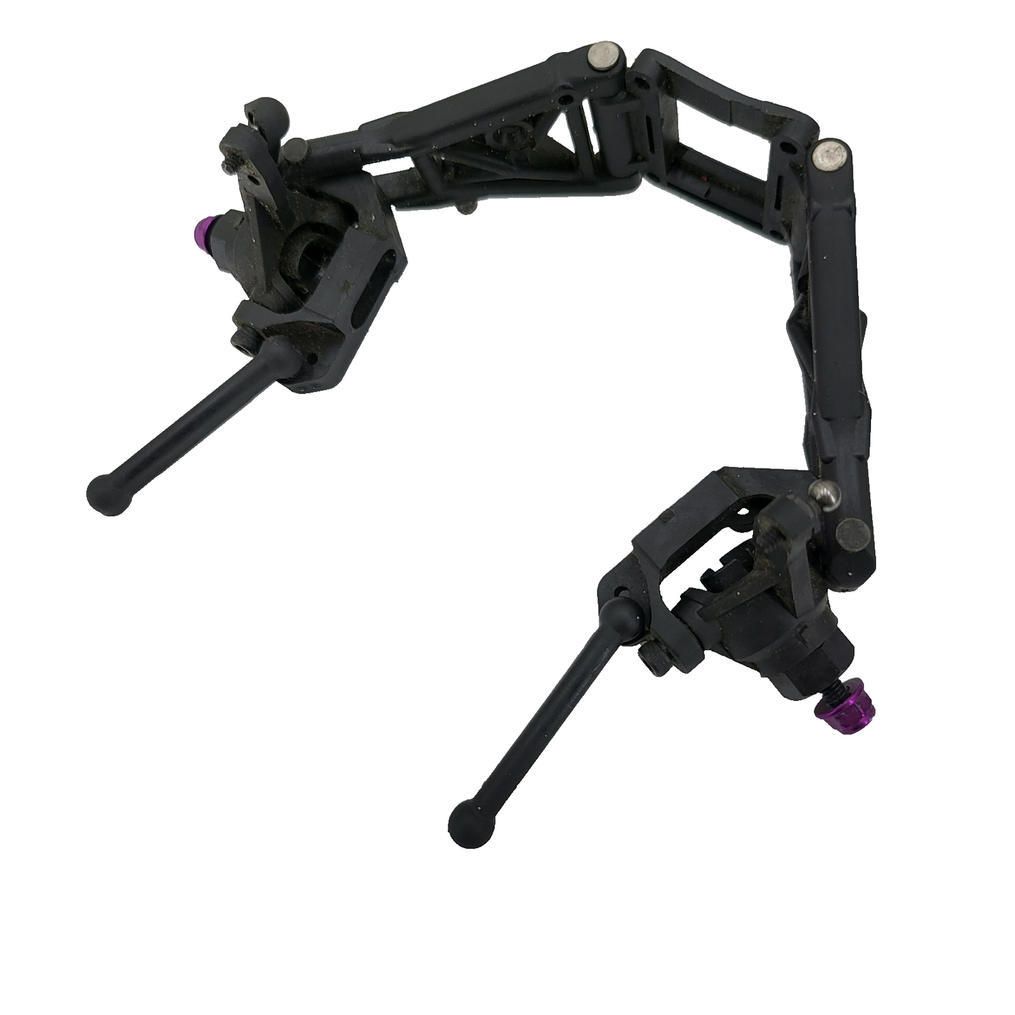 HPI RS4 Nitro 1/10 front A arms, knuckles, hinge pin, links, wheel nuts