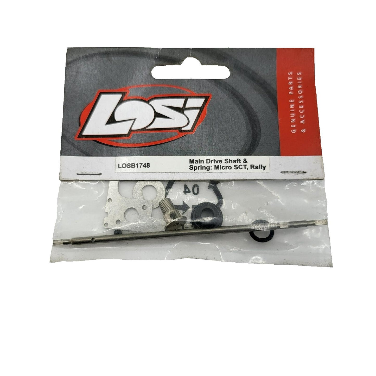 Losi main drive shaft and spring for Micro SCT, Rally #LOSB1748
