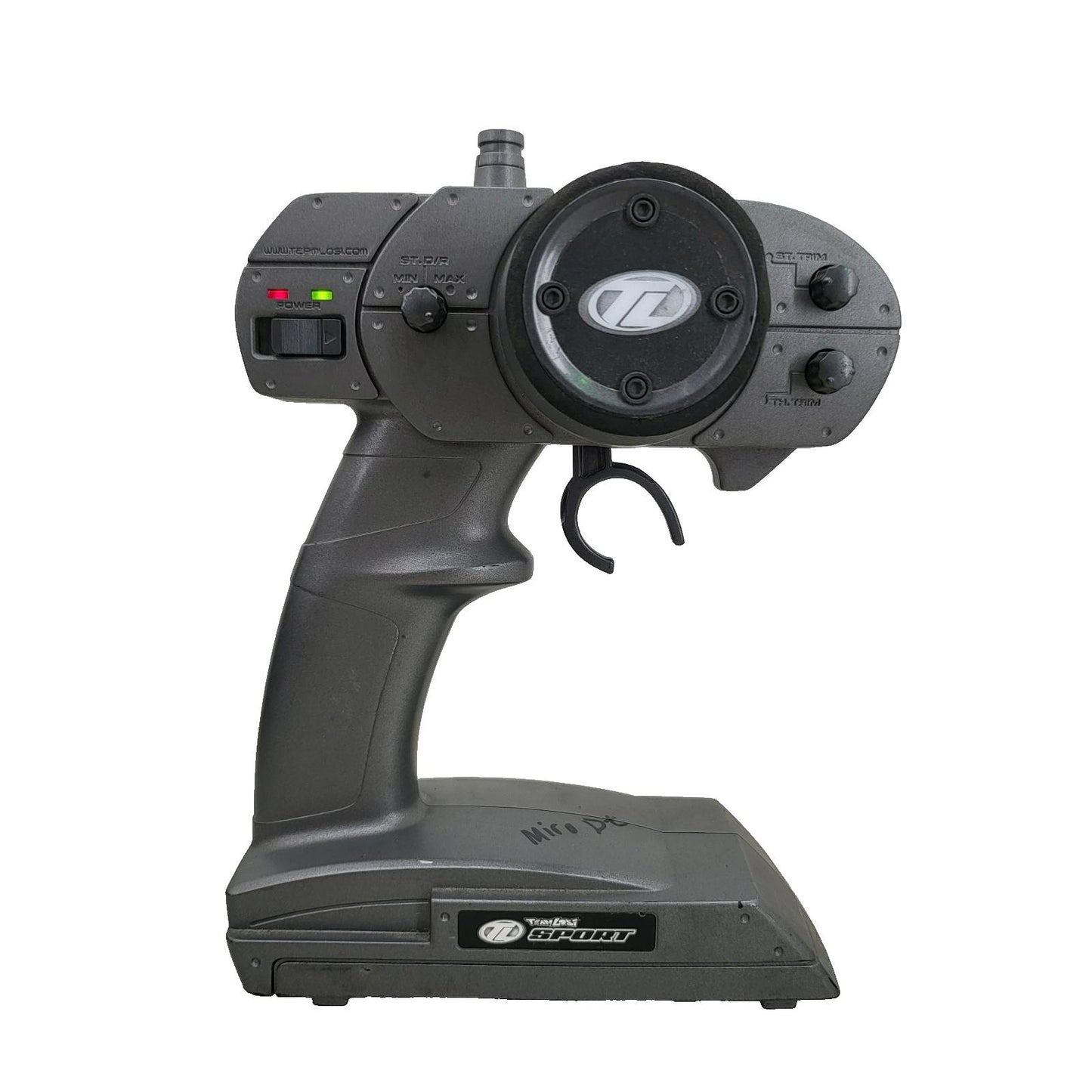 Team Losi Sport 2.4Ghz transmitter, powers on, damaged