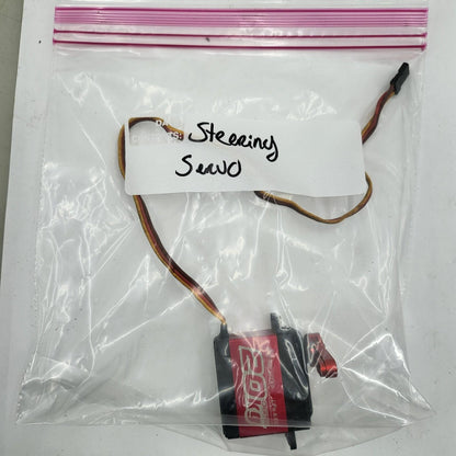 Power HD LF-20MG Servo with red aluminum horn, removed from Revo