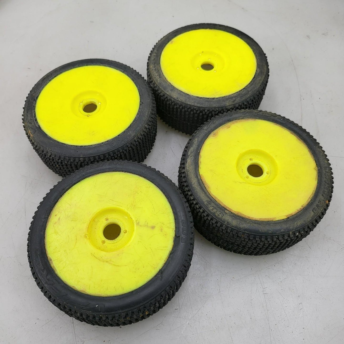 VP-Pro strike evo tires on 1/8 yellow buggy wheels, 17mm