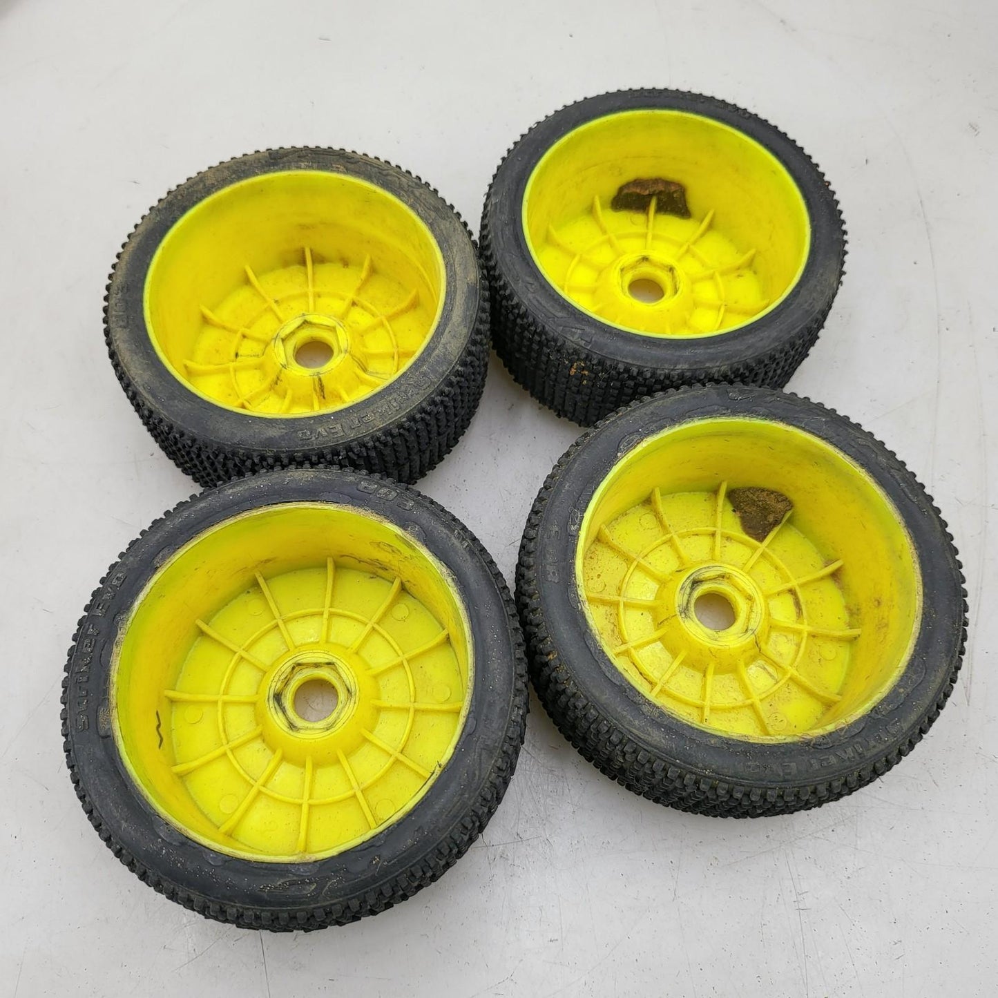 VP-Pro strike evo tires on 1/8 yellow buggy wheels, 17mm
