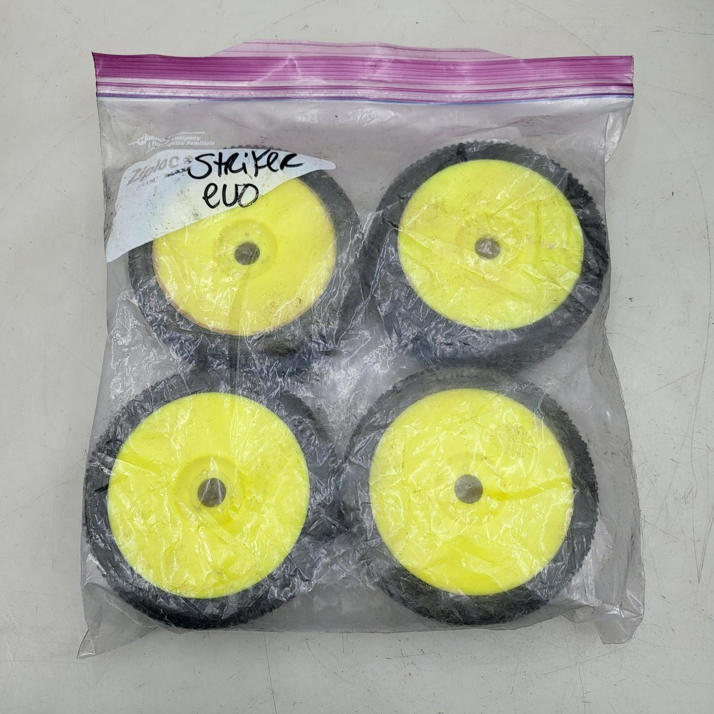 VP-Pro strike evo tires on 1/8 yellow buggy wheels, 17mm