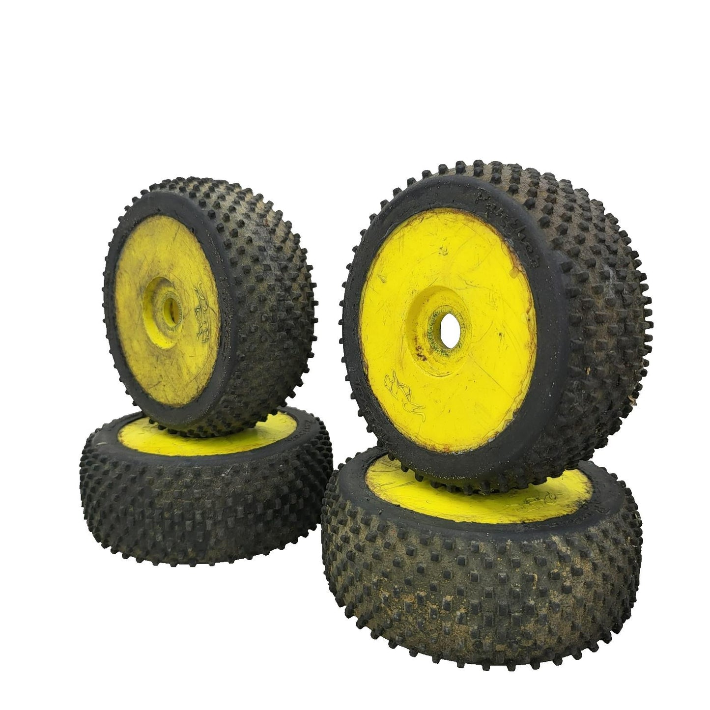 Panther tires on yellow 1/8th buggy wheels , 17mm, x4