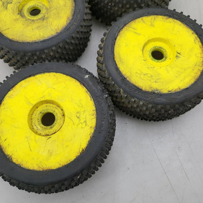 Panther tires on yellow 1/8th buggy wheels , 17mm, x4