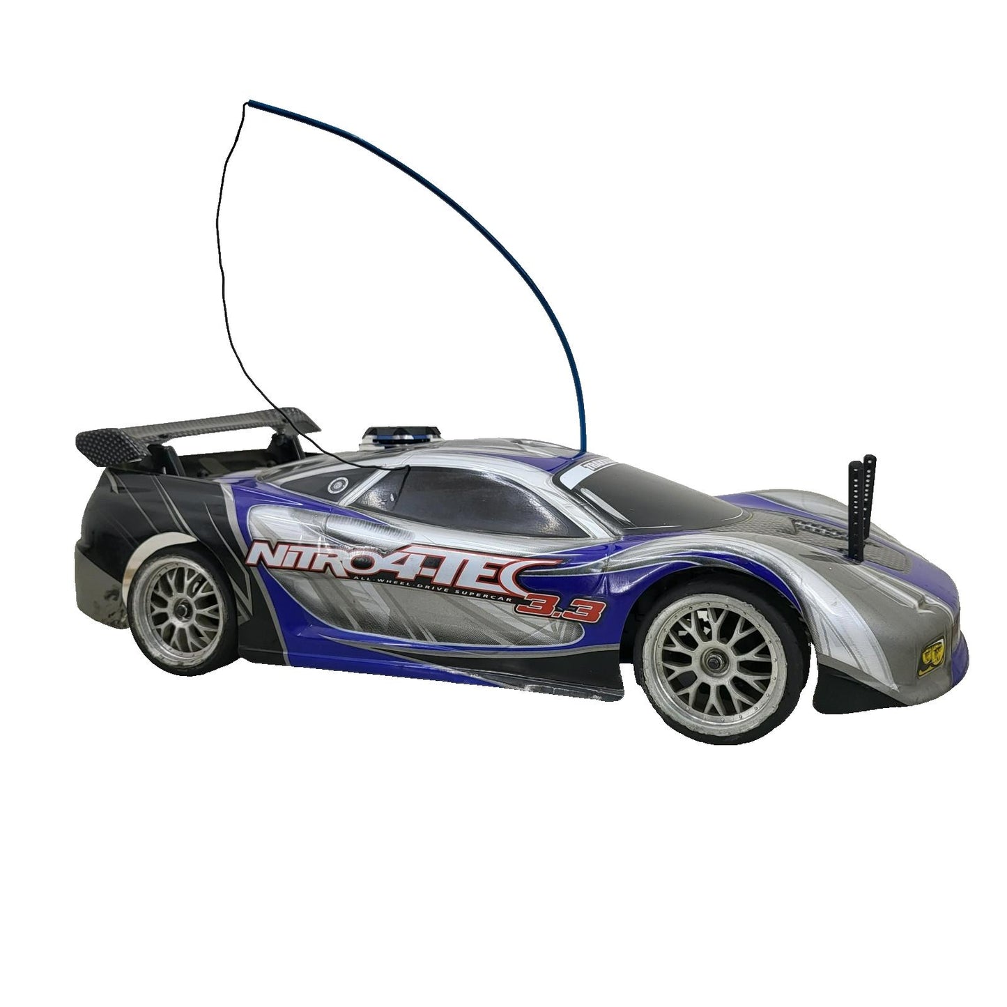 Traxxas vintage nitro 4-Tec, untested, rolls freely, blue
