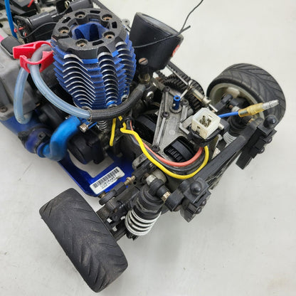 Traxxas vintage nitro 4-Tec, untested, rolls freely, blue