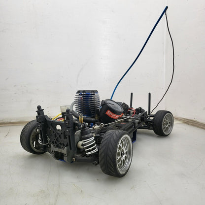 Traxxas vintage nitro 4-Tec, untested, rolls freely, blue