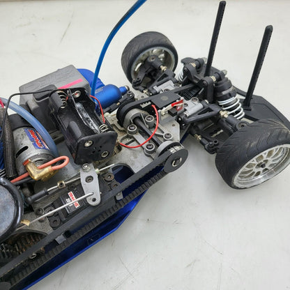 Traxxas vintage nitro 4-Tec, untested, rolls freely, blue