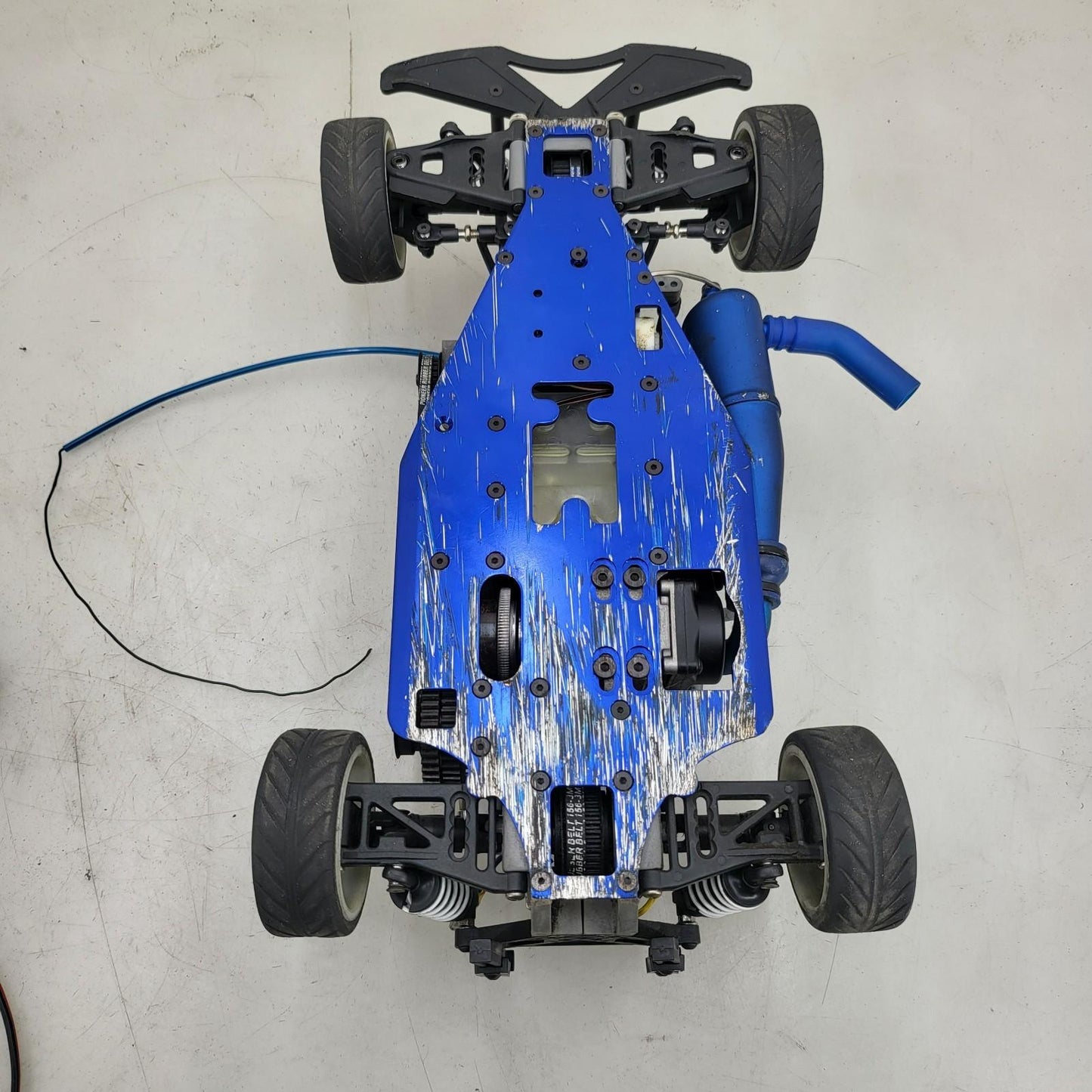 Traxxas vintage nitro 4-Tec, untested, rolls freely, blue