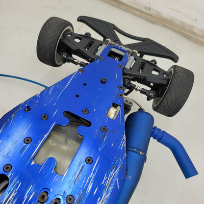 Traxxas vintage nitro 4-Tec, untested, rolls freely, blue