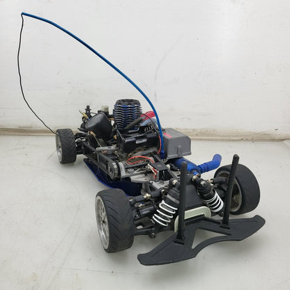 Traxxas vintage nitro 4-Tec, untested, rolls freely, blue