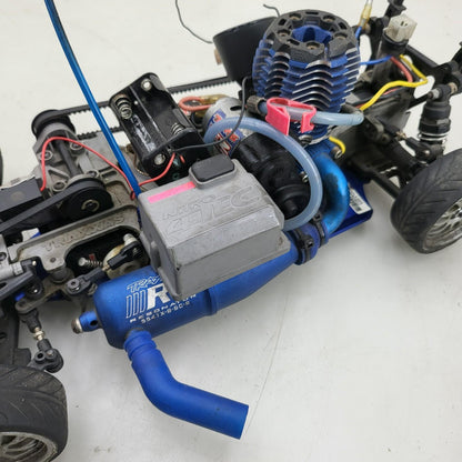 Traxxas vintage nitro 4-Tec, untested, rolls freely, blue