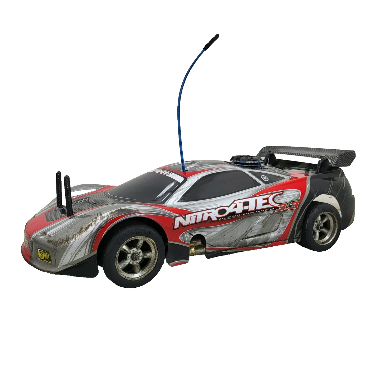 Traxxas vintage nitro 4-Tec, untested, rolls freely, red
